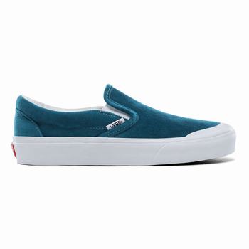 Damske Tenisky Vans Velvet Classic Slip-On TC Modre/Biele VA26DZTCX